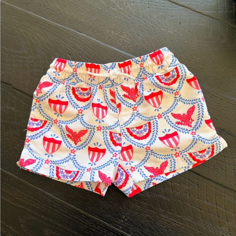 The Beaufort Bonnet Company Patriotic Red and Blue Kids Shorts